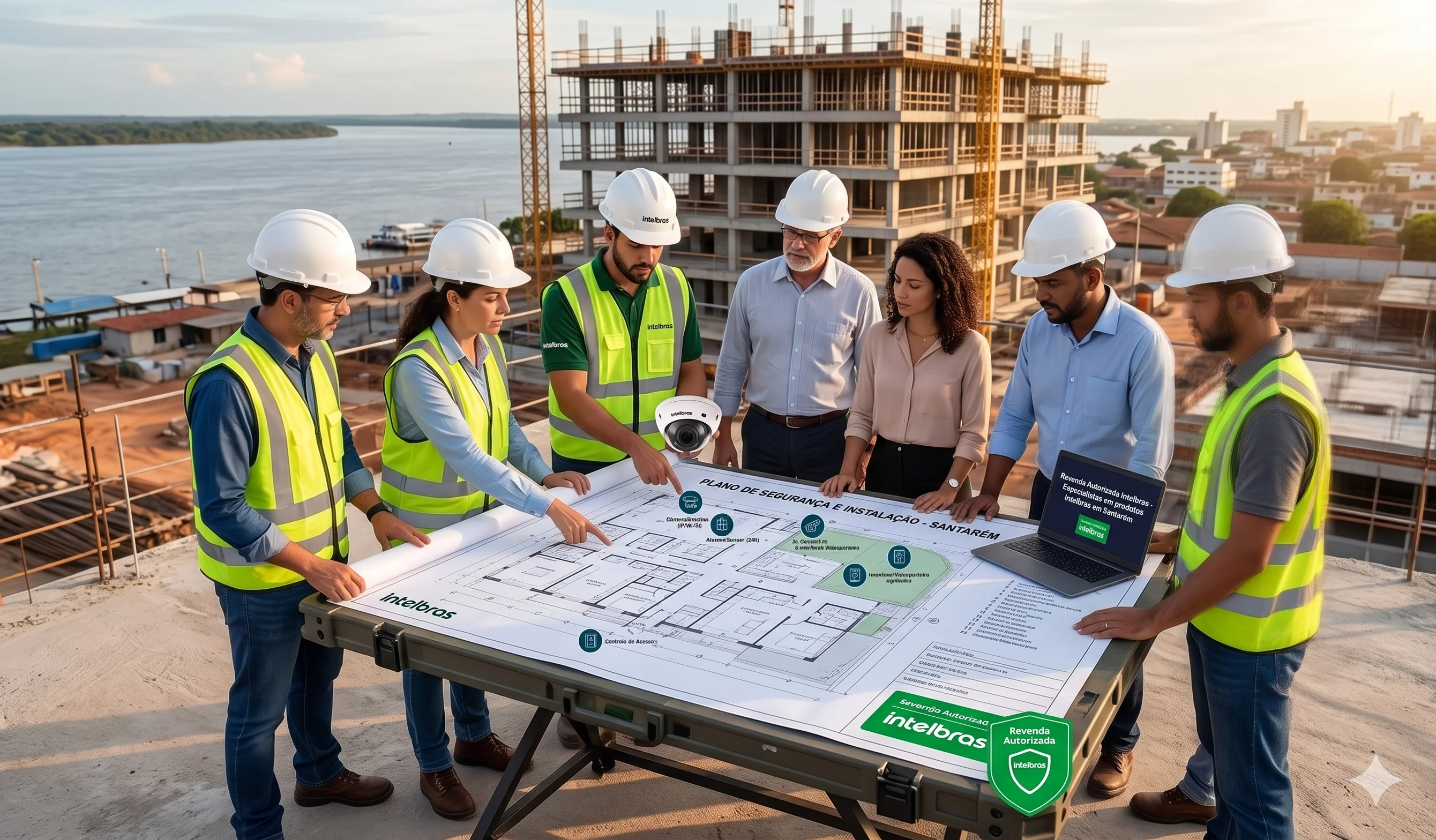 Câmera dome Intelbras instalada — Revenda autorizada Atho Tech Santarém